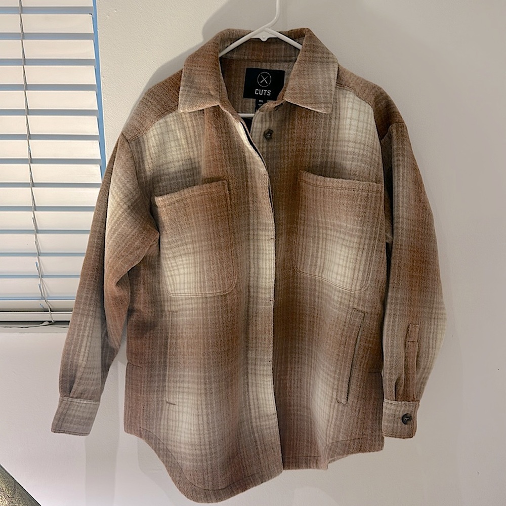 Women's Brown Plaid Jacket